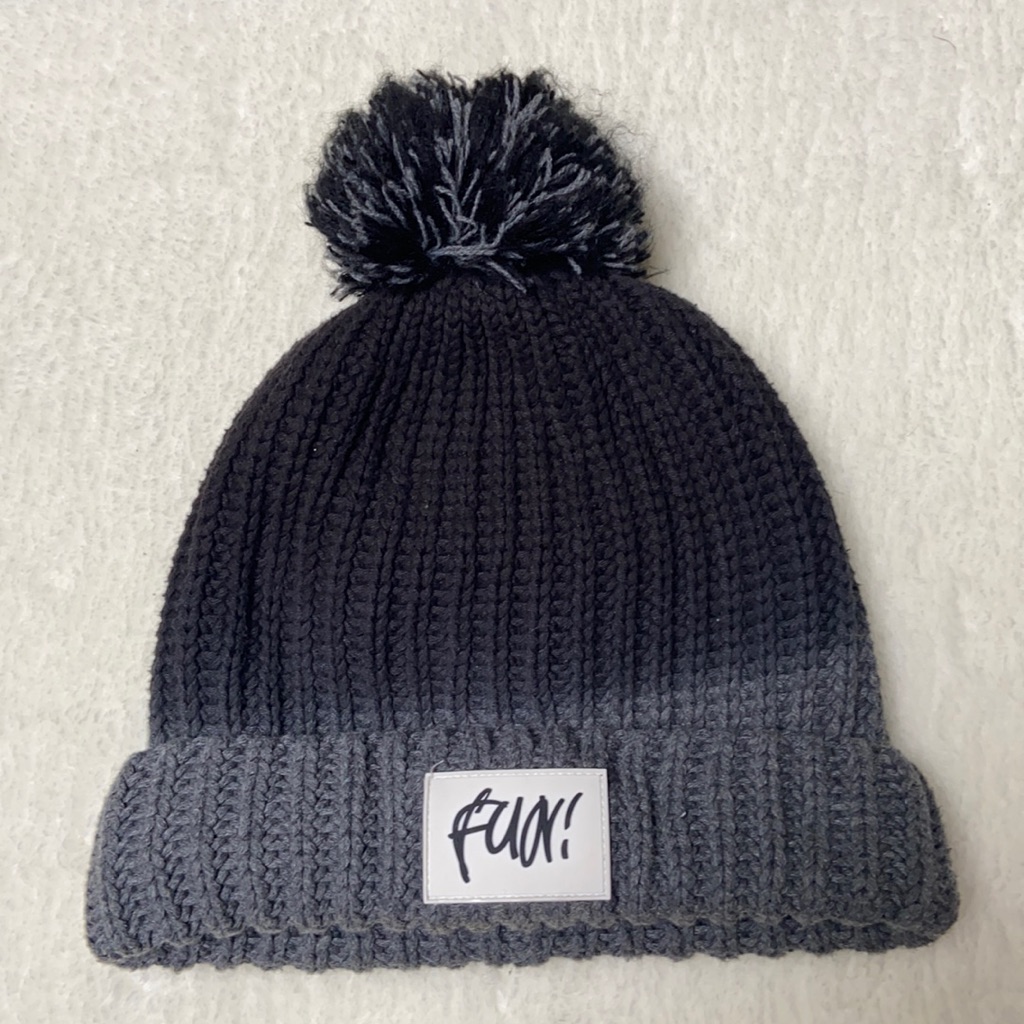 Fun Grey Beanie Euc